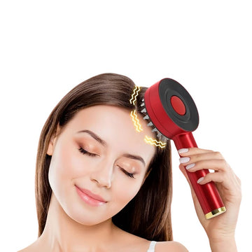 Red Multi Functional Light Therapy Scalp Massager